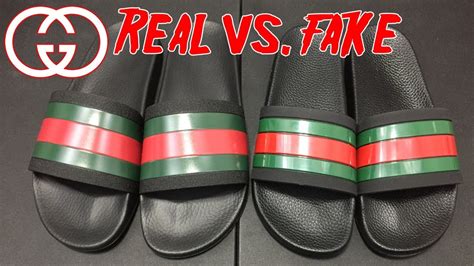 gucci slides men real vs fake|how to authenticate Gucci slides.